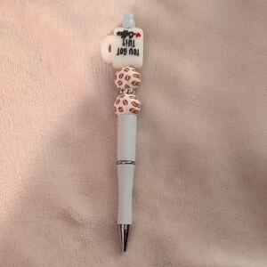 Coffee Themed Pen with Cute Mug Topper